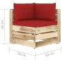 Garden furniture 7 pieces with green impregnated wood cushions by vidaXL, Garden sets - Ref: Foro24-3074873, Price: 751,66 €,...