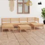 7-piece solid pine wood garden furniture set by vidaXL, Garden sets - Ref: Foro24-3083339, Price: 308,28 €, Discount: %