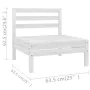 Garden furniture set 10 pieces solid white pine wood by vidaXL, Garden sets - Ref: Foro24-3083545, Price: 445,61 €, Discount: %