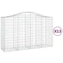 Gabion baskets 13 pcs arch shape iron 200x50x120/140 cm by vidaXL, Pots and planters - Ref: Foro24-3145672, Price: 1,00 €, Di...