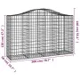 Gabion baskets 13 pcs arch shape iron 200x50x120/140 cm by vidaXL, Pots and planters - Ref: Foro24-3145672, Price: 1,00 €, Di...