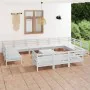 Gartenmöbel-Set 14-teilig aus massivem weißem Kiefernholz von vidaXL, Gartensets - Ref: Foro24-3083510, Preis: 648,75 €, Raba...