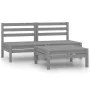 Set of 3-piece solid pine wood garden furniture in gray. by vidaXL, Garden sets - Ref: Foro24-806614, Price: 106,24 €, Discou...