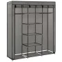 Kleiderschrank mit Fächern und Stangen aus grauem Stoff, 150 x 45 x 175 cm von vidaXL, Kleiderschränke - Ref: Foro24-282456, ...