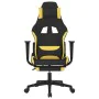 Massage gaming chair with black and yellow fabric footrest by vidaXL, Gaming chairs - Ref: Foro24-345504, Price: 144,82 €, Di...