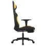 Massage gaming chair with black and yellow fabric footrest by vidaXL, Gaming chairs - Ref: Foro24-345504, Price: 144,82 €, Di...