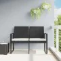 2-seater garden bench with black rattan look PP cushions by vidaXL, garden benches - Ref: Foro24-360209, Price: 108,34 €, Dis...