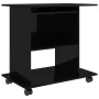 Mesa de ordenador madera contrachapada negro brillo 80x50x75 cm de vidaXL, Escritorios - Ref: Foro24-802901, Precio: 70,12 €,...