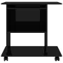 Mesa de ordenador madera contrachapada negro brillo 80x50x75 cm de vidaXL, Escritorios - Ref: Foro24-802901, Precio: 70,12 €,...