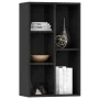 Black plywood shelving/sideboard 50x25x80 cm by vidaXL, Bookcases and shelves - Ref: Foro24-800163, Price: 45,10 €, Discount: %