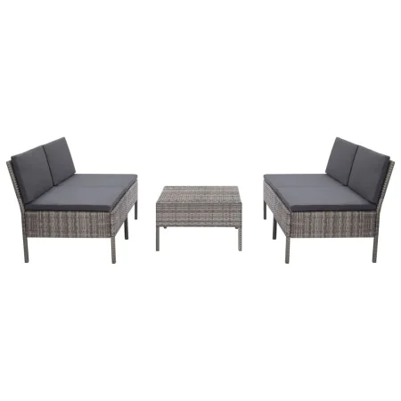 Gartensofa-Set mit Kissen, 5-teilig, graues synthetisches Rattan von vidaXL, Gartensets - Ref: Foro24-48946, Preis: 320,25 €,...