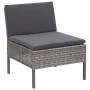 Gartensofa-Set mit Kissen, 5-teilig, graues synthetisches Rattan von vidaXL, Gartensets - Ref: Foro24-48946, Preis: 320,25 €,...