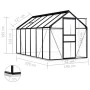 Greenhouse with anthracite gray aluminum structure 7.03 m² by vidaXL, Greenhouses - Ref: Foro24-48218, Price: 401,95 €, Disco...