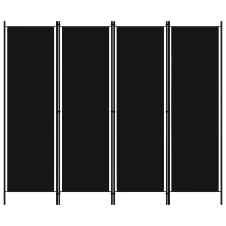 Divider screen with 4 panels black 200x180 cm by vidaXL, Room dividers - Ref: Foro24-320722, Price: 35,17 €, Discount: %