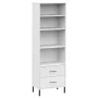 Bookcase with 2 drawers OSLO solid wood white 60x35x180 cm by vidaXL, Bookcases and shelves - Ref: Foro24-351008, Price: 181,...