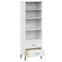 Bookcase with 2 drawers OSLO solid wood white 60x35x180 cm by vidaXL, Bookcases and shelves - Ref: Foro24-351008, Price: 181,...