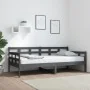 Sofá cama madera maciza de pino gris 90x190 cm de vidaXL, Camas y somieres - Ref: Foro24-820369, Precio: 97,34 €, Descuento: %