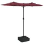 Double umbrella with red burgundy LED lights 316x240 cm by vidaXL, Umbrellas - Ref: Foro24-362973, Price: 146,85 €, Discount: %