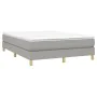 Boxspringbett mit hellgrauer Stoffmatratze 140x190 cm von vidaXL, Betten und Lattenroste - Ref: Foro24-3144167, Preis: 427,21...