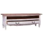 Solid white recycled wood TV stand 120x30x40 cm by vidaXL, TV Furniture - Ref: Foro24-283902, Price: 234,36 €, Discount: %