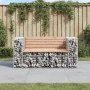 Gabion design garden bench Douglas fir wood 143x71x65.5cm by vidaXL, garden benches - Ref: Foro24-834378, Price: 198,83 €, Di...