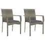 Garden chairs with cushions 2 units gray synthetic rattan by vidaXL, Garden chairs - Ref: Foro24-319882, Price: 114,10 €, Dis...