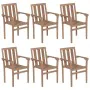 Stackable garden chairs 6 pcs solid teak wood with cushions by vidaXL, Garden chairs - Ref: Foro24-3073425, Price: 667,76 €, ...