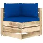 3-piece garden furniture with green impregnated wood cushions by vidaXL, Garden sets - Ref: Foro24-3074589, Price: 305,69 €, ...