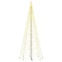 Christmas tree with metal pole 1400 warm white LEDs 5 m by vidaXL, Christmas trees - Ref: Foro24-328632, Price: 151,89 €, Dis...