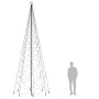 Christmas tree with metal pole 1400 warm white LEDs 5 m by vidaXL, Christmas trees - Ref: Foro24-328632, Price: 151,89 €, Dis...