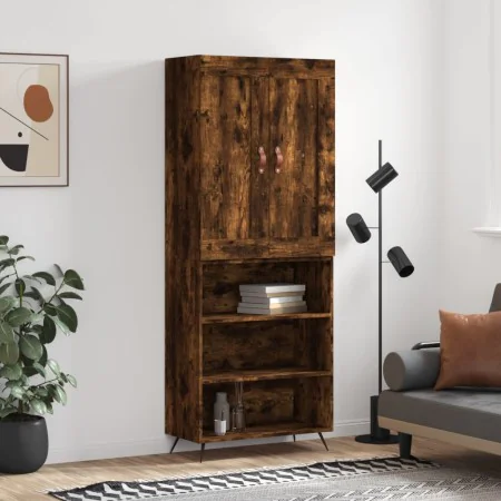 Tall smoked oak plywood sideboard 69.5x34x180 cm by vidaXL, Sideboards - Ref: Foro24-3200046, Price: 114,84 €, Discount: %