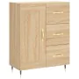 High oak-colored plywood sideboard 69.5x34x180 cm by vidaXL, Sideboards - Ref: Foro24-3198644, Price: 168,41 €, Discount: %