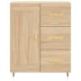 High oak-colored plywood sideboard 69.5x34x180 cm by vidaXL, Sideboards - Ref: Foro24-3198644, Price: 168,41 €, Discount: %