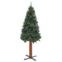 Narrow Christmas tree real wood and pine cones green PVC 180 cm by vidaXL, Christmas trees - Ref: Foro24-320958, Price: 85,12...