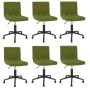 Swivel dining chairs 6 units light green velvet by vidaXL, dining chairs - Ref: Foro24-3086572, Price: 272,03 €, Discount: %