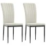 Dining chairs 2 units cream velvet by vidaXL, dining chairs - Ref: Foro24-326102, Price: 91,85 €, Discount: %