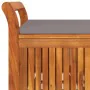 Garden storage bench with solid acacia wood cushion 126cm by vidaXL, garden benches - Ref: Foro24-319717, Price: 191,86 €, Di...