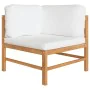 2-seater garden sofa with solid teak wood cushions by vidaXL, Garden sets - Ref: Foro24-3087206, Price: 309,31 €, Discount: %