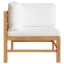 2-seater garden sofa with solid teak wood cushions by vidaXL, Garden sets - Ref: Foro24-3087206, Price: 309,31 €, Discount: %