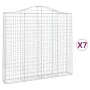 Gabion baskets 7 units, arched shape, iron, 200x30x180/200 cm by vidaXL, Pots and planters - Ref: Foro24-3145519, Price: 893,...