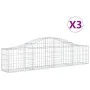 Gabion baskets 3 pcs arch shape iron 200x30x40/60 cm by vidaXL, Pots and planters - Ref: Foro24-3145368, Price: 144,86 €, Dis...