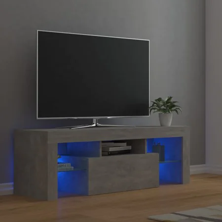 TV cabinet with LED lights concrete gray 120x35x40 cm by vidaXL, TV Furniture - Ref: Foro24-804350, Price: 77,44 €, Discount: %