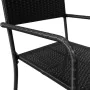 5-teiliges Garten-Esszimmer-Set aus synthetischem Rattan und schwarzem Stahl von vidaXL, Gartensets - Ref: Foro24-3203276, Pr...