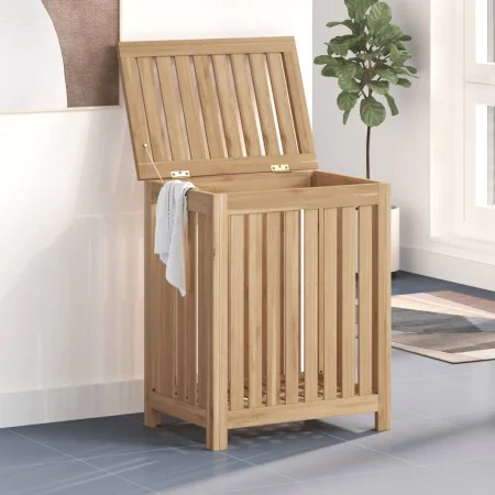 Laundry basket solid teak wood 50x35x60 cm by vidaXL, Laundry baskets - Ref: Foro24-340759, Price: 74,11 €, Discount: %