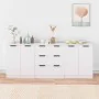 Dreiteiliges Sideboard aus weißem Sperrholz von vidaXL, Sideboards - Ref: Foro24-3115780, Preis: 214,28 €, Rabatt: %