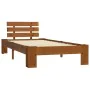 Solid pine wood bed frame honey brown 100x200 cm by vidaXL, Beds and slatted bases - Ref: Foro24-283179, Price: 129,26 €, Dis...