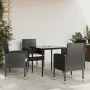 Garden dining set 5 pieces synthetic rattan and black steel by vidaXL, Garden sets - Ref: Foro24-3203305, Price: 329,46 €, Di...