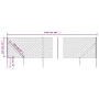 Wire fence with silver anchor spikes 1.1x25 m by vidaXL, fence panels - Ref: Foro24-154026, Price: 157,58 €, Discount: %