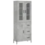 Concrete gray plywood tall sideboard 69.5x34x180 cm by vidaXL, Sideboards - Ref: Foro24-3198669, Price: 187,84 €, Discount: %