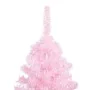 Künstlicher Weihnachtsbaum mit LEDs und rosa PVC-Stütze 240 cm von vidaXL, Weihnachtsbäume - Ref: Foro24-3077415, Preis: 81,4...